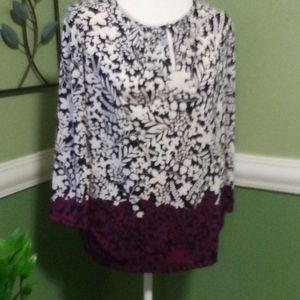 Liz Claiborne Career top/ Med/ long sleeve